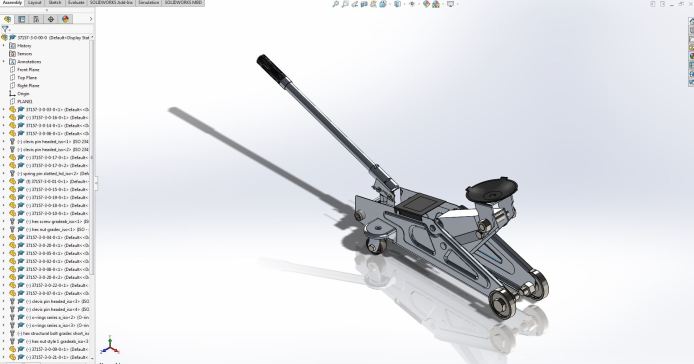 HYDRAULIC JACK液压千斤顶三维图纸 Solidworks设计 附工程图