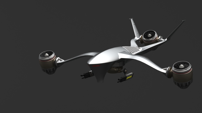 Hunter Killer Drone猎人杀手无人机造型3D图纸 Solidworks设计