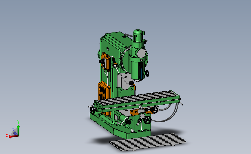 Milling Machine 6M13P铣床3D数模图纸 Solidworks设计 附STEP格式