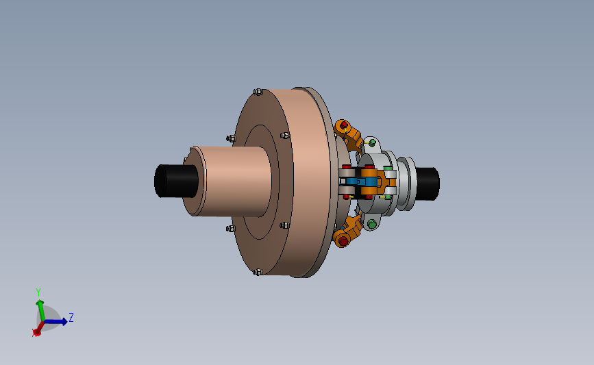 MULTIPLE DISK CLUTCH多片式离合器3D数模图纸 Solidworks设计 附工程图