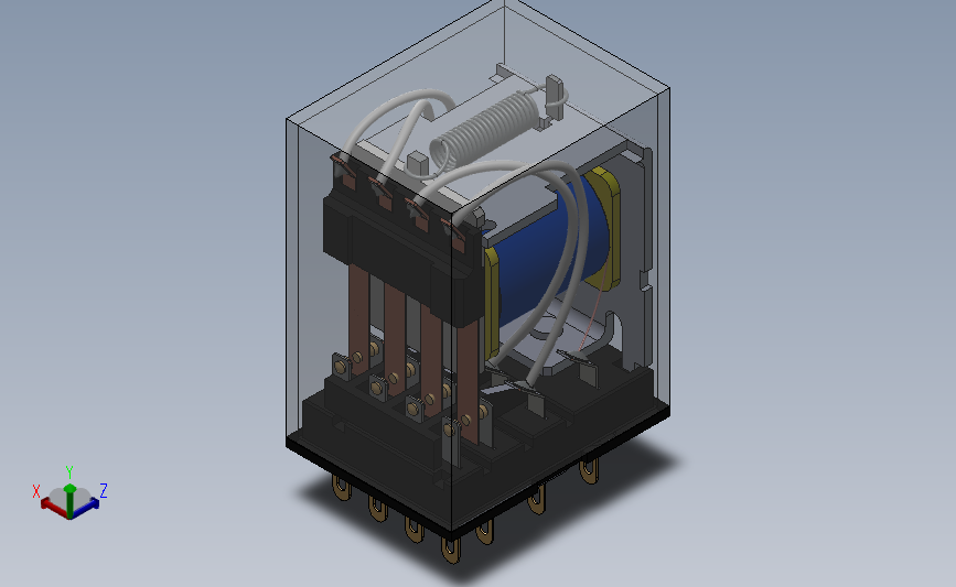 OMRON继电器模型3D图纸 Solidworks设计