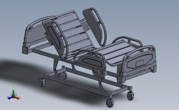 RANJANG PASIEN病床结构3D图纸 Solidworks设计 附x_t格式