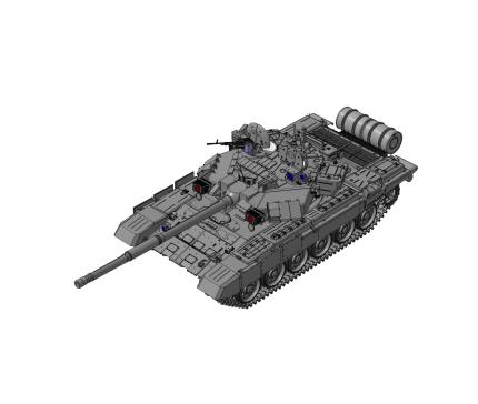 TANK T90坦克模型3D图纸 STP格式