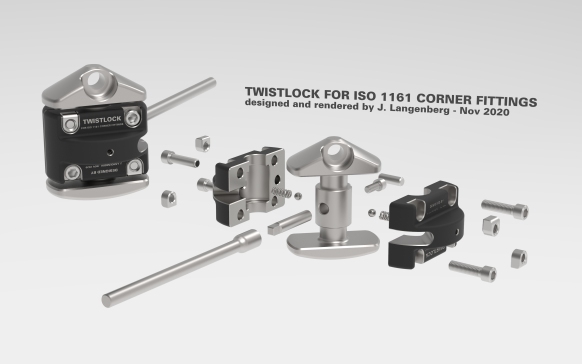twist lock扭锁结构3D图纸 STP格式
