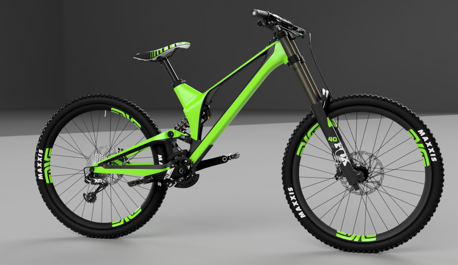 Unno Ever 超轻 200 毫米碳纤维 DH 自行车