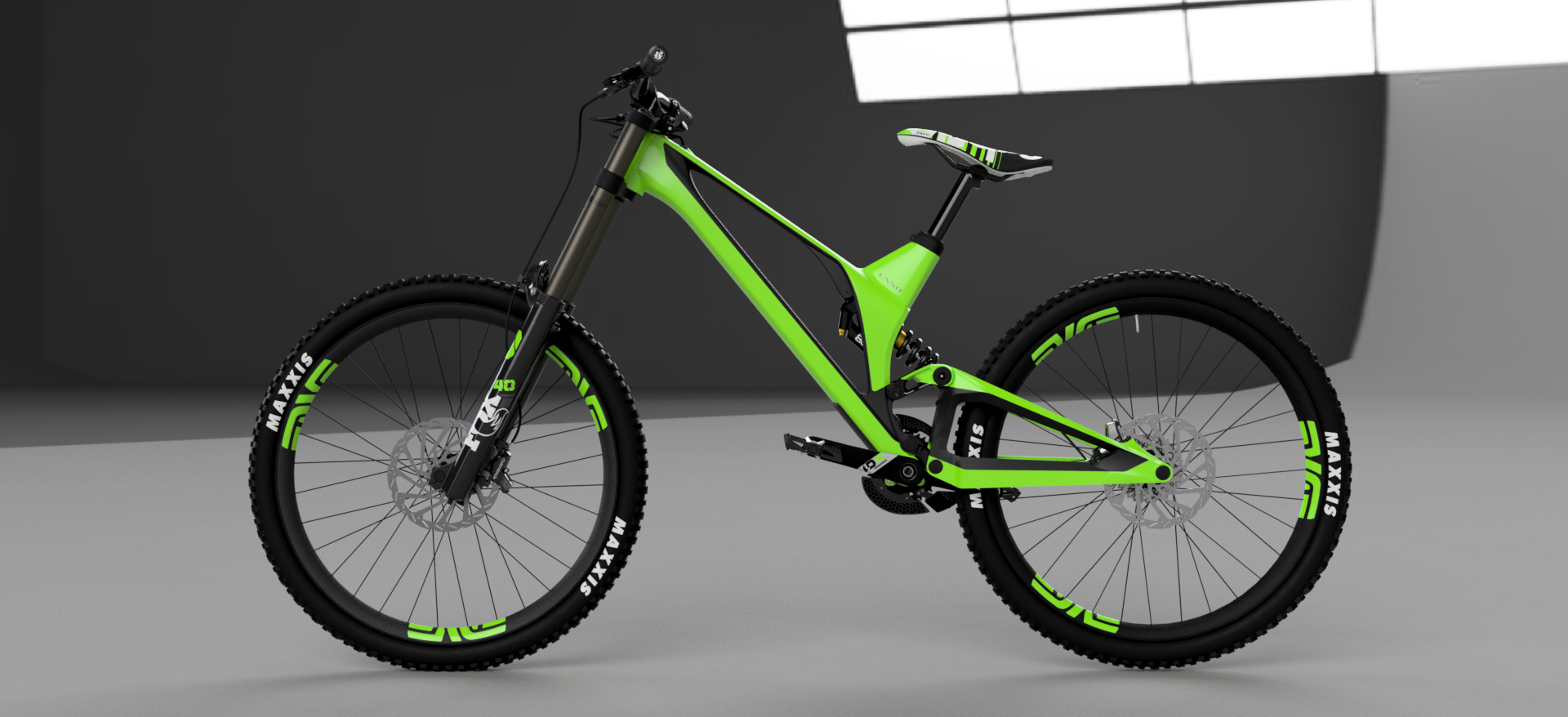 Unno Ever 超轻 200 毫米碳纤维 DH 自行车