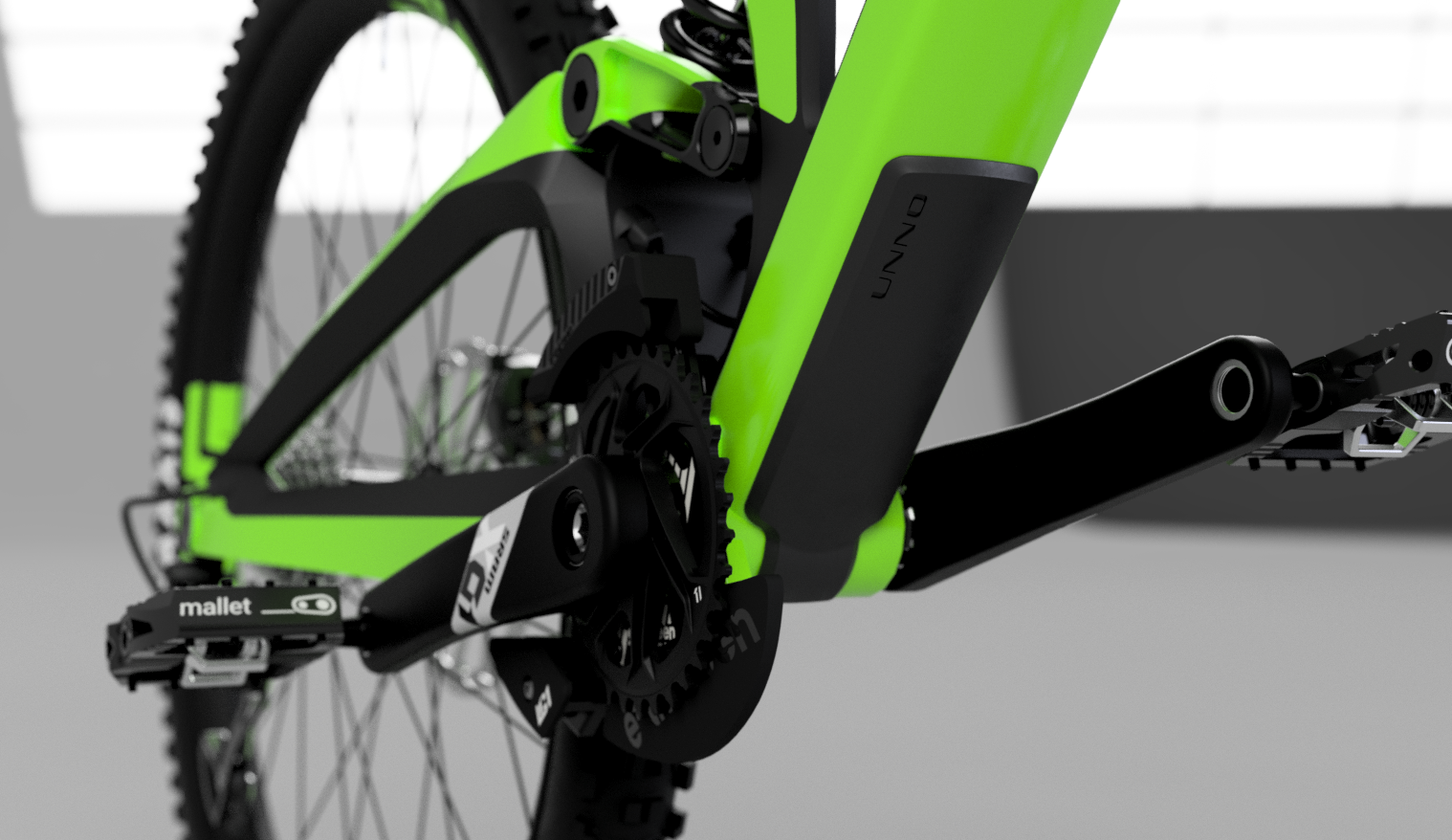 Unno Ever 超轻 200 毫米碳纤维 DH 自行车