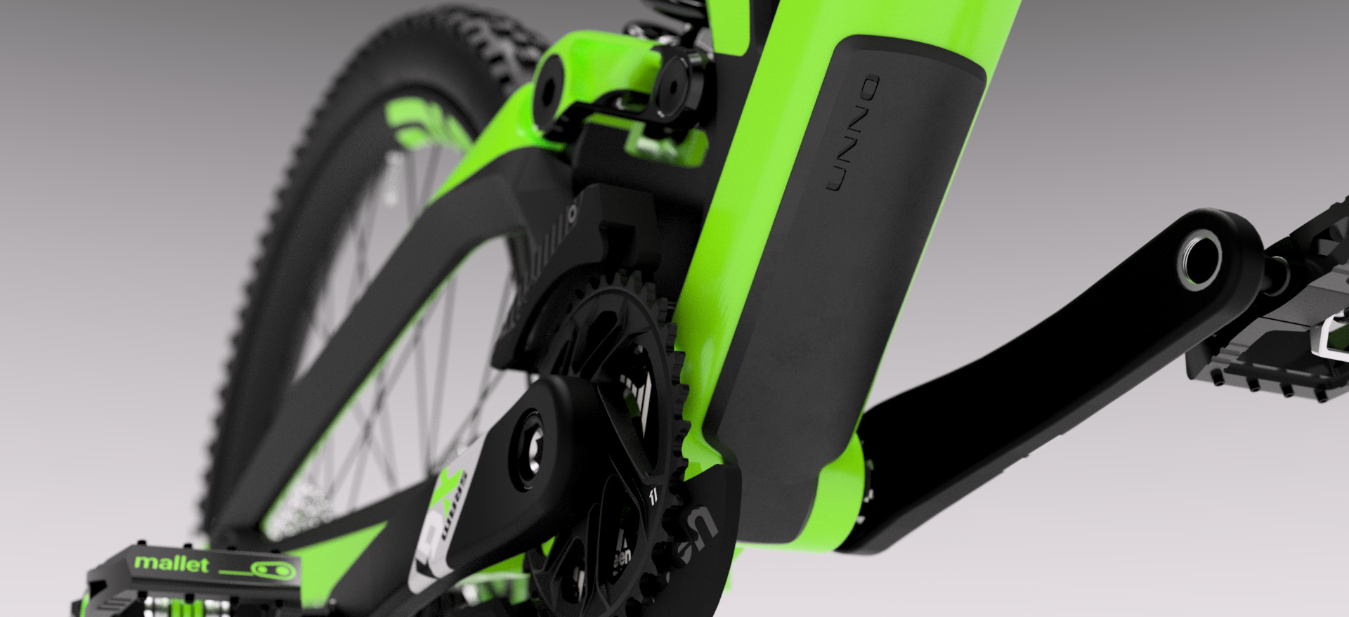 Unno Ever 超轻 200 毫米碳纤维 DH 自行车