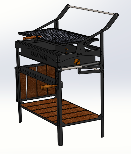 半自动烧烤架三维模型