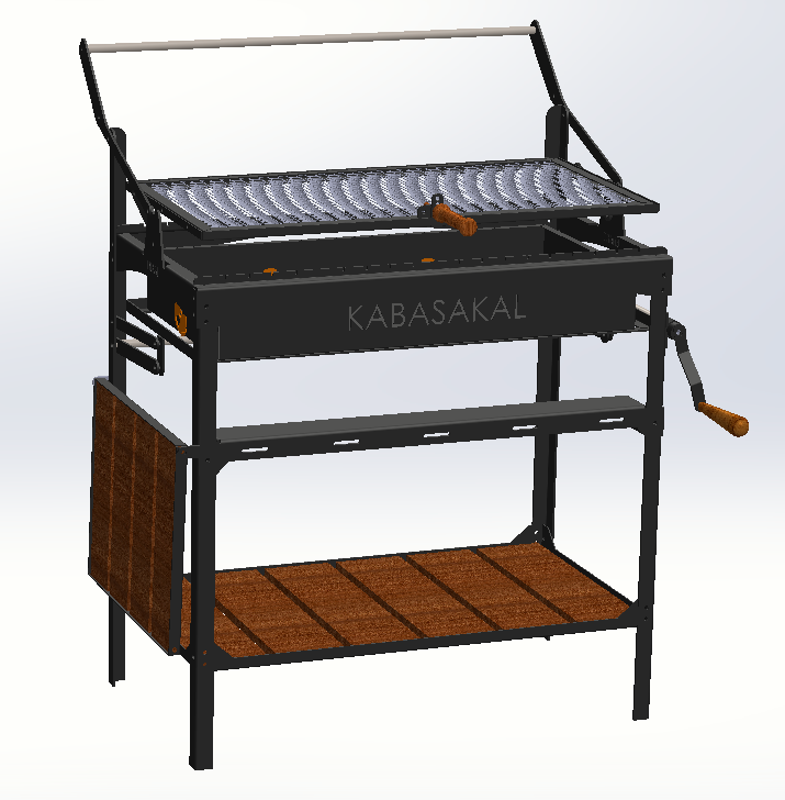 半自动烧烤架三维模型