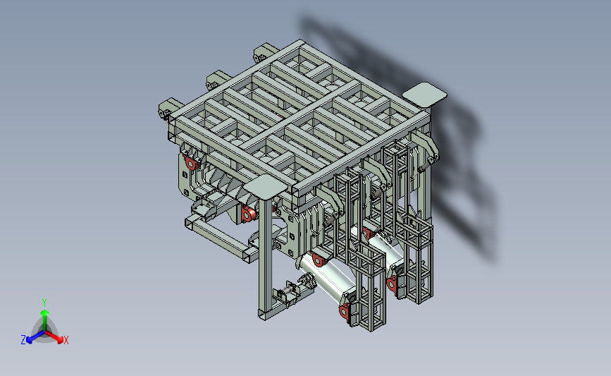 玻璃纤维制品生产用压力机结构3D图纸 x_t格式