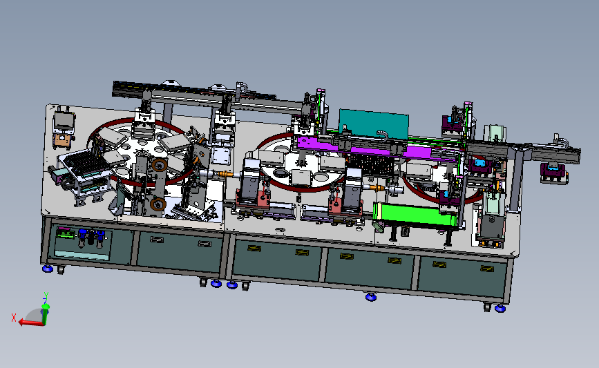 电池焊机(焊接)贴胶机三维建模图纸 solidworks设计