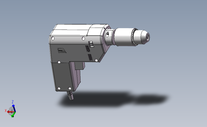 电钻详细内部传动结构模型3D图纸 Solidworks设计 附STP