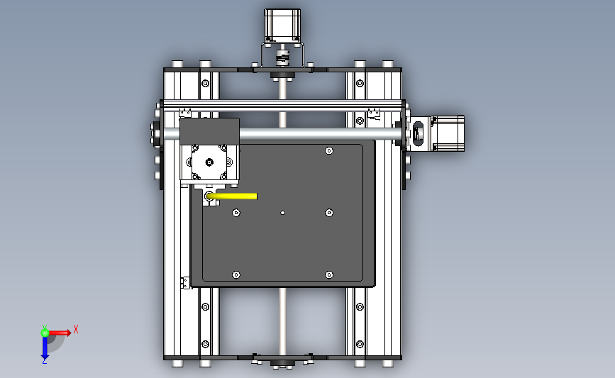 可DIY数控雕刻机的3D模型 俯视图