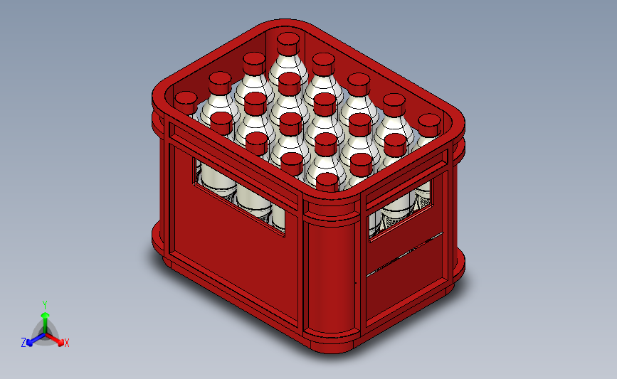 可口可乐瓶子和周转箱