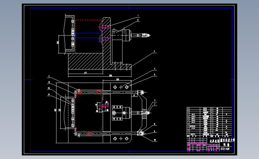 车床主轴箱箱体右侧10-M8螺纹底孔组合钻床设计