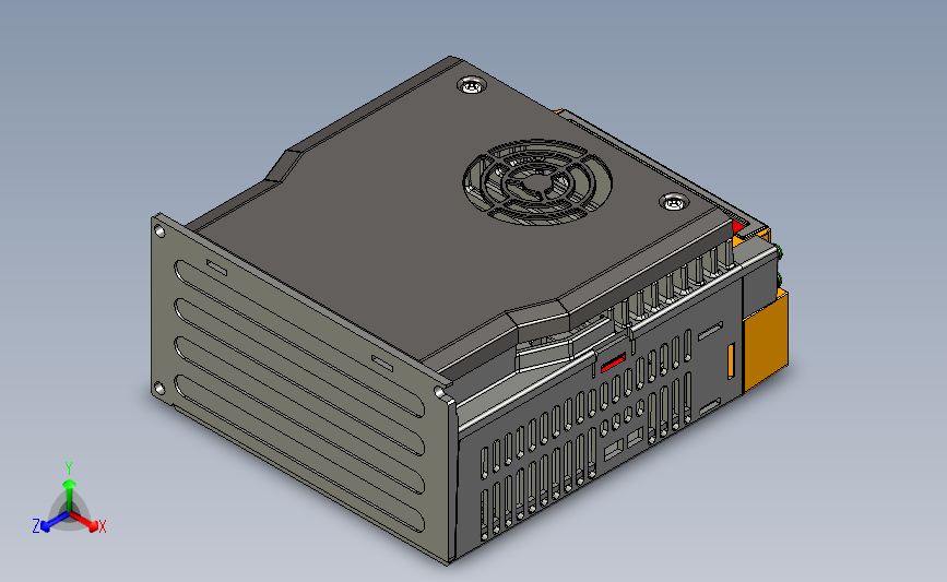 台达B2系列伺服驱动器3D模型（C2尺寸）