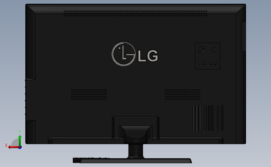 LG电视机模型 背面视图