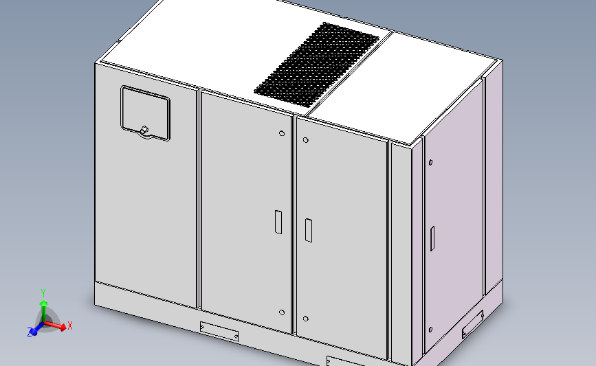 RS37型螺杆压缩机机箱_SOLIDWORKS 2018_模型图纸下载 – 懒石网
