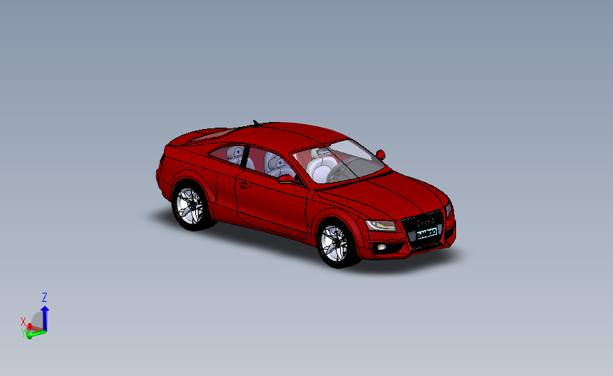 奥迪A5双门轿跑SolidWorks模型