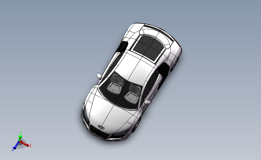 奥迪R8汽车模型02