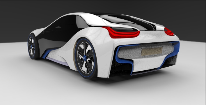 宝马i8汽车模型