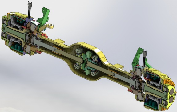 卡车后桥汽车后桥传动轴3D数模图纸 Solidworks设计