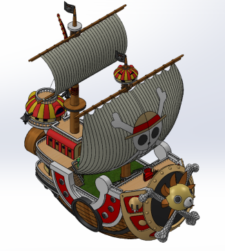 卡通海贼王海贼船模型