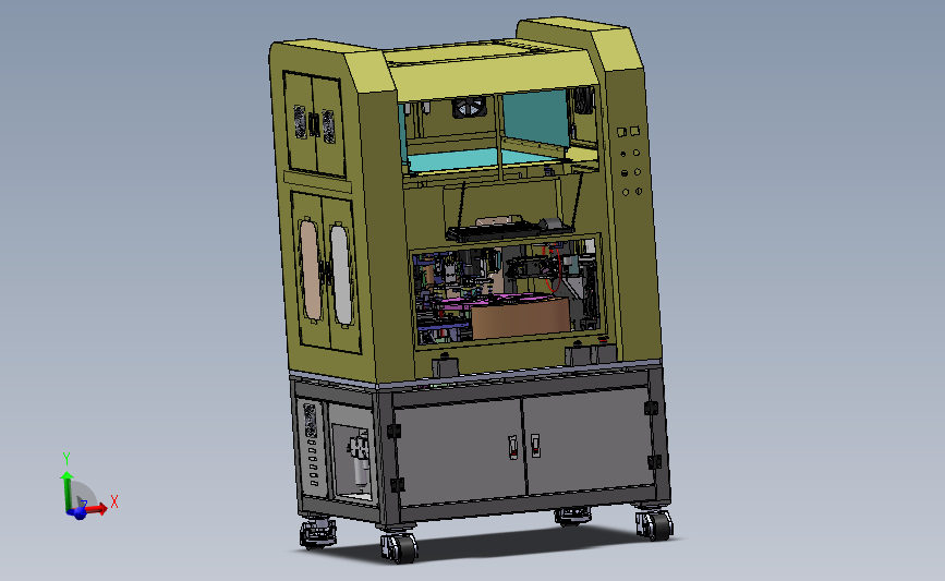 连接器自动点胶贴合设备3D数模图纸 Solidworks设计