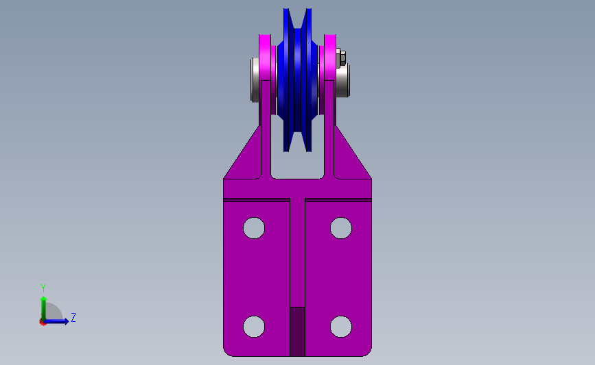 导向滑车solidworks建模 左侧视图