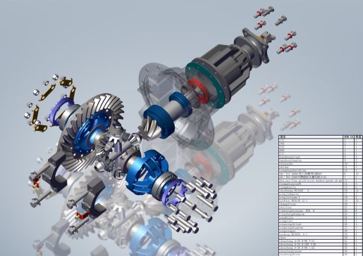 汽车后桥SW模型图纸 solidworks设计 参考图档