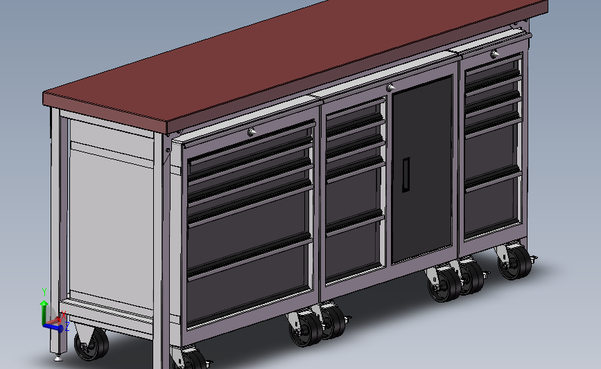 工作台（带橱柜）设计模型