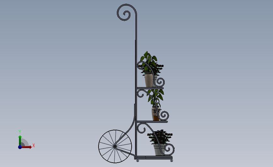 户外植物小车
