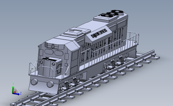 火车头结构模型