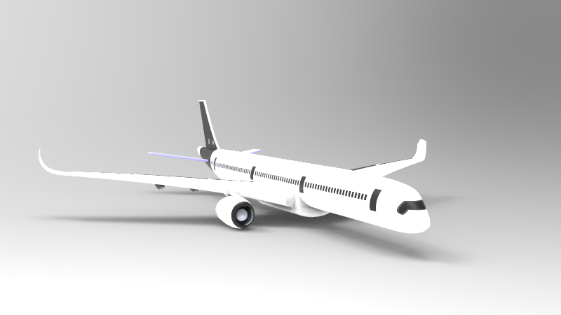 空中客车A350-2000飞机模型