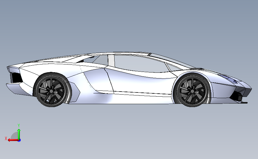 兰博基尼Aventador 背面视图