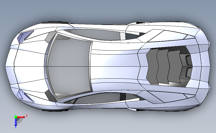 兰博基尼Aventador 俯视图