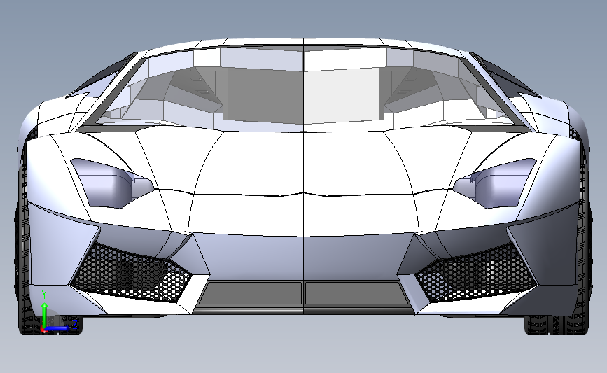 兰博基尼Aventador 左侧视图