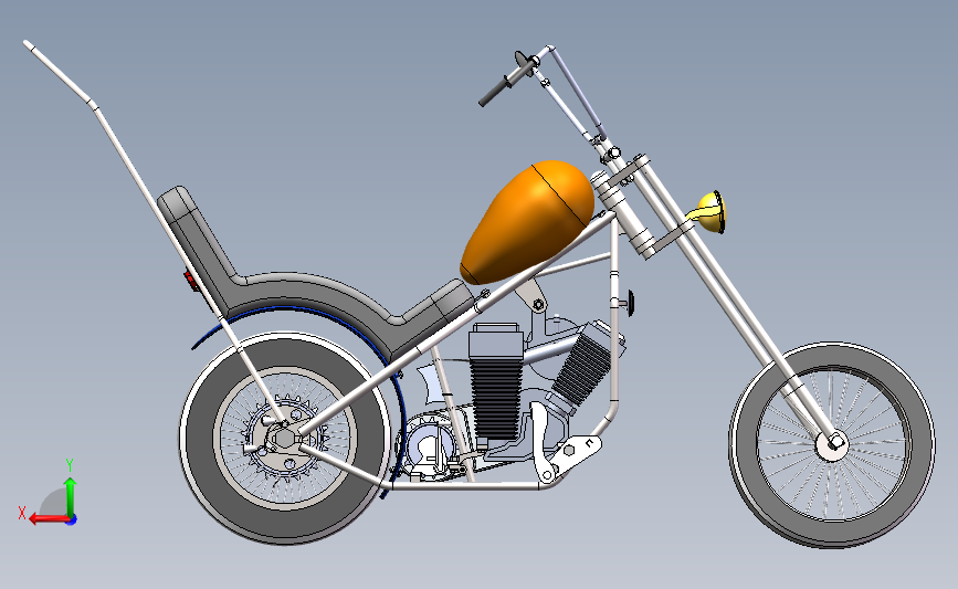 摩托模型03 背面视图