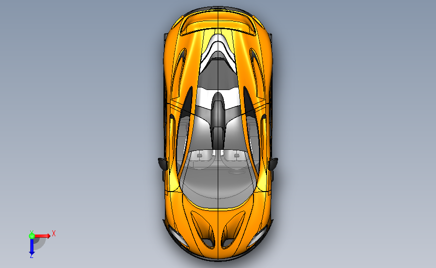 跑车模型McLaren 俯视图