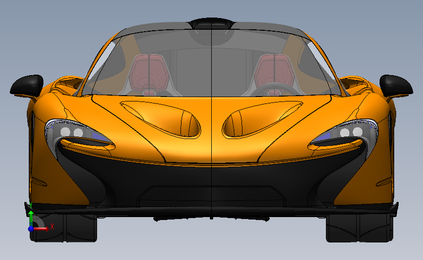 跑车模型McLaren 正面视图