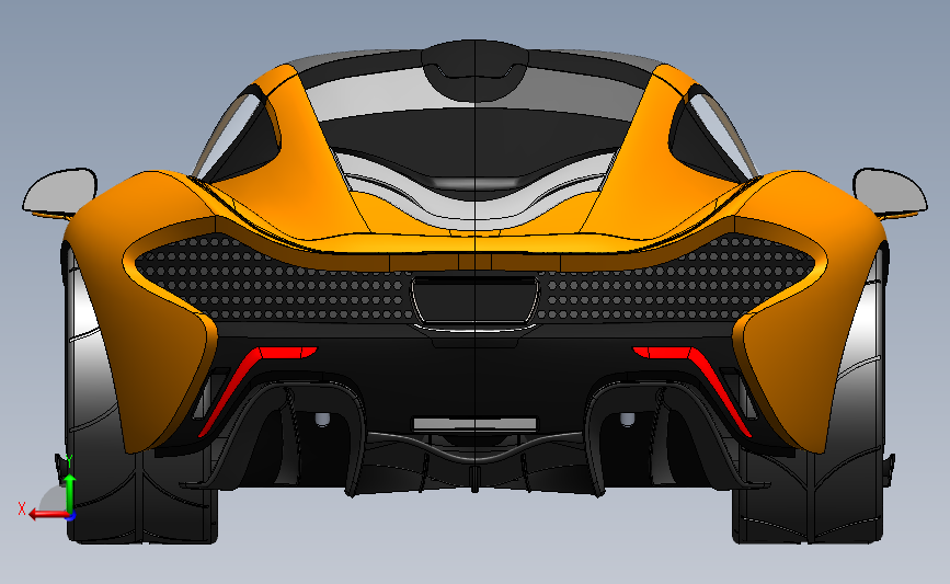 跑车模型McLaren 背面视图