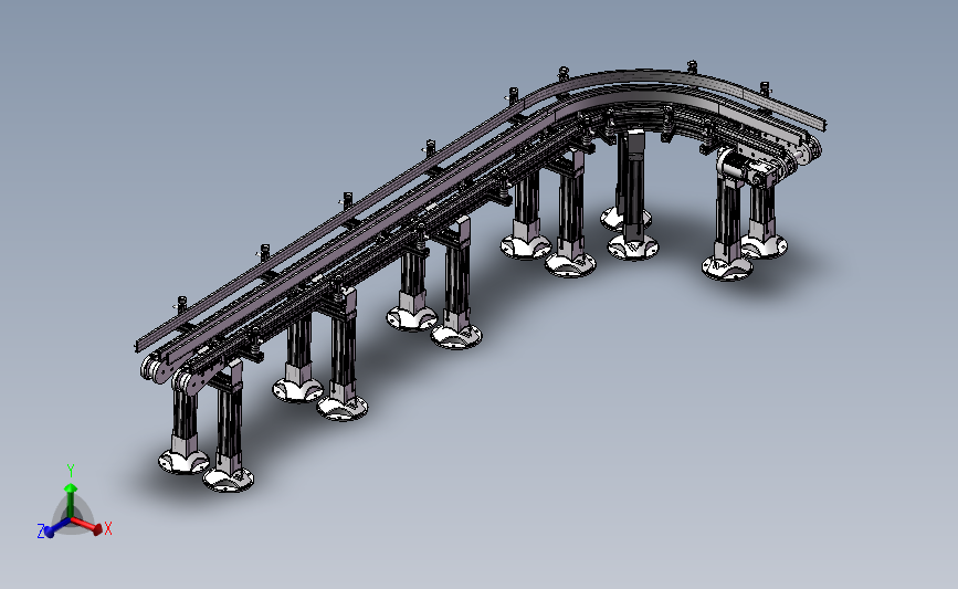 柔性输送机3D数模图纸 Solidworks设计