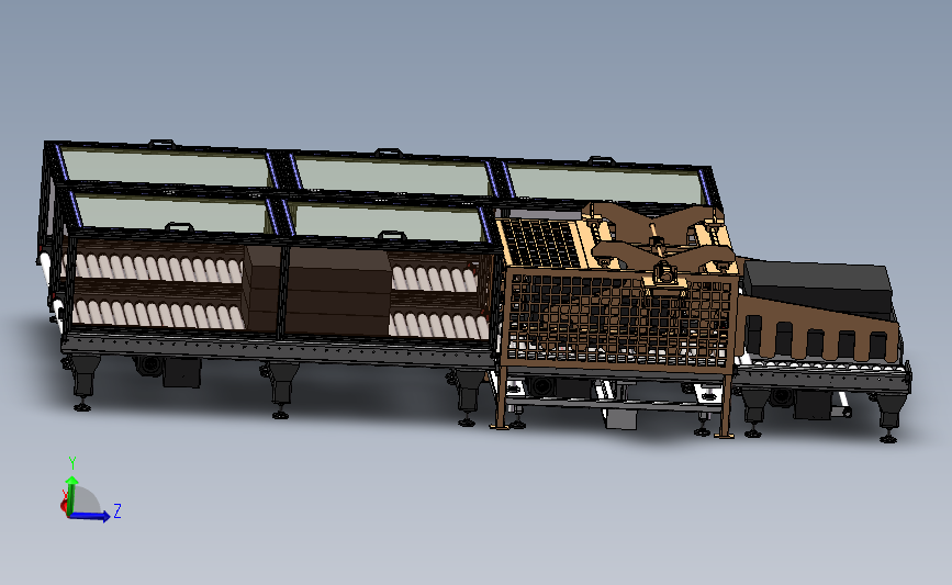 入、出料输送线(顶升移栽)3D图纸 SolidWorks设计 附STEP格式