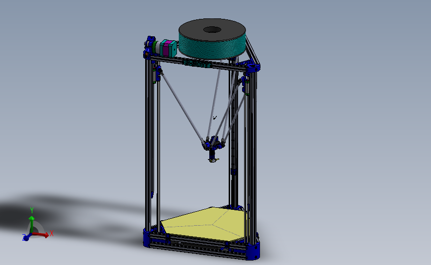 三角式3D打印机模型