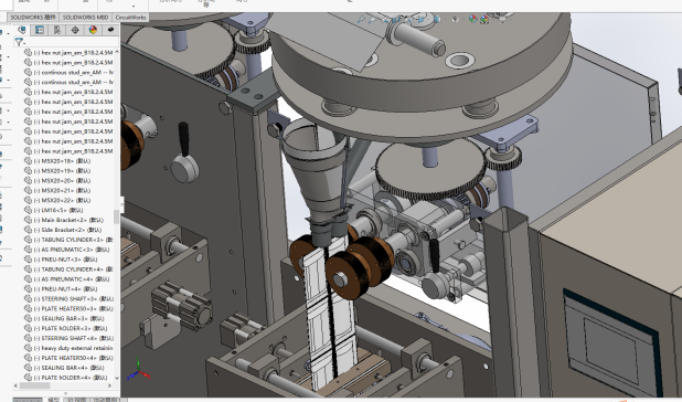 双封口包装机袋式颗粒封口机3D数模图纸 Solidworks设计