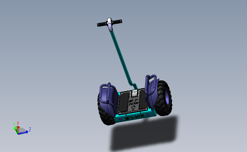双轮自平衡车3D模型