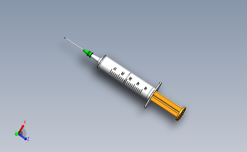 医用注射器三维模型