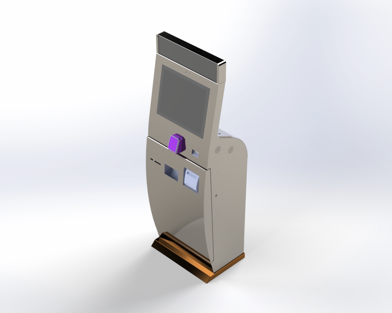 现金亭自动取款机造型3D图纸 Solidworks设计