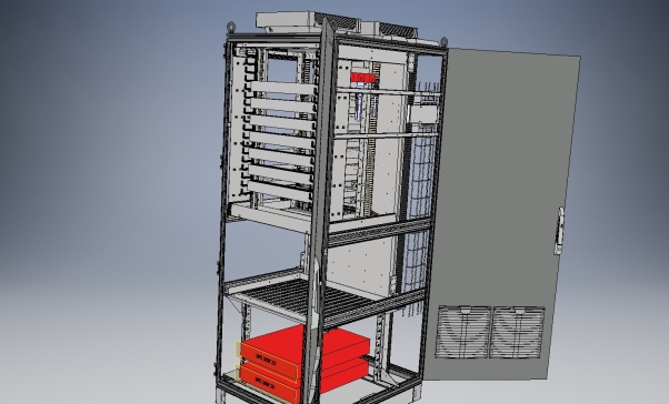 详细的风电行业配电箱模型3D图纸 STP格式